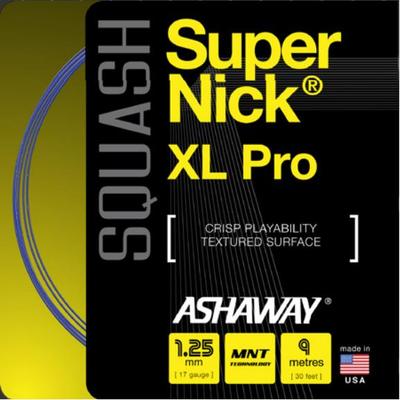 Ashaway SuperNick XL Pro Squash String Set - Blue/White