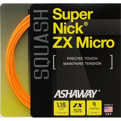 Ashaway SuperNick ZX Micro Squash String Set - Orange