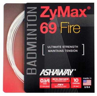 Ashaway Zymax 69 Fire Badminton String Set - White - main image
