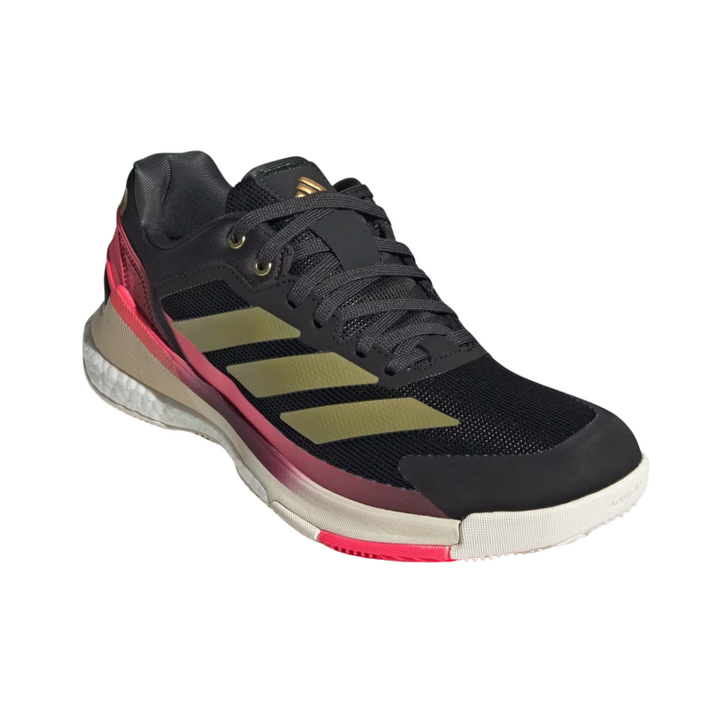 Adidas Mens Crazyquick Boost Padel Shoes - Core Black/Gold Metallic/Solar Turbo - main image