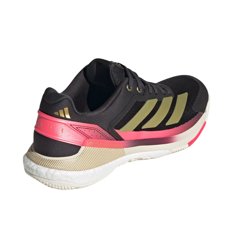 Adidas Mens Crazyquick Boost Padel Shoes - Core Black/Gold Metallic/Solar Turbo - main image
