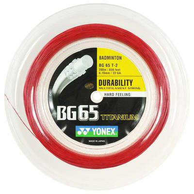 Yonex BG65Ti 200m Badminton String Reel - Red - main image