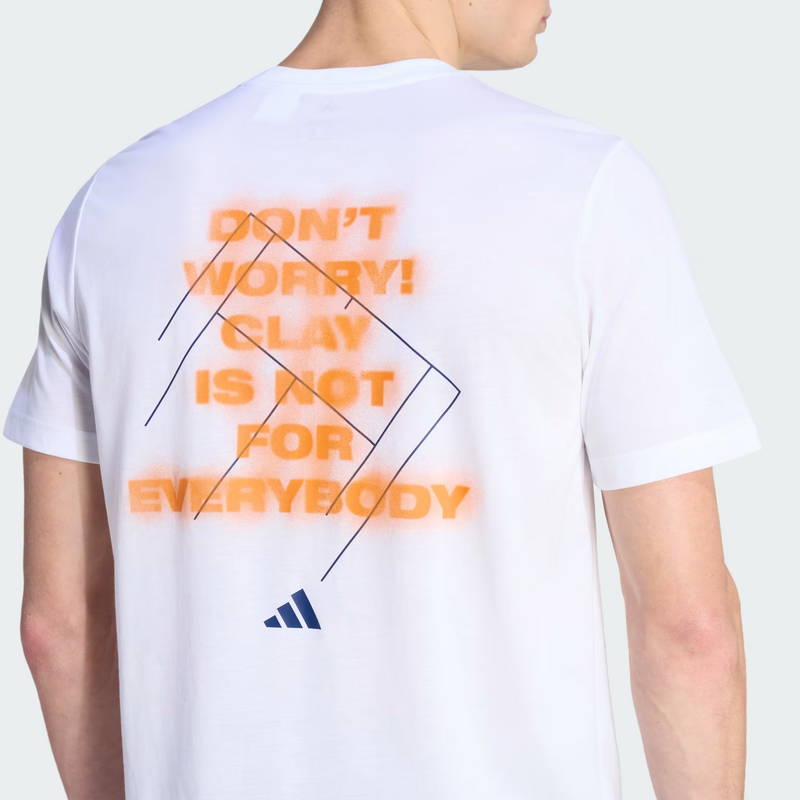 Adidas Mens Clay Is Not Graphic T-Shirt - White - main image