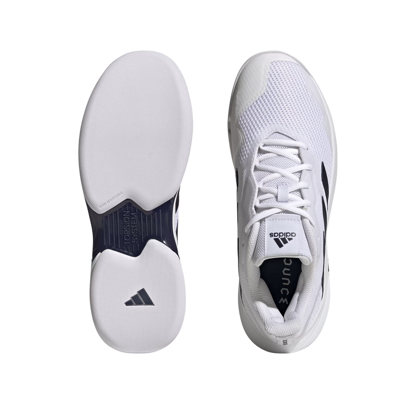 Adidas Mens Courtjam Control Carpet Tennis Shoes - Cloud White/Team Navy - main image