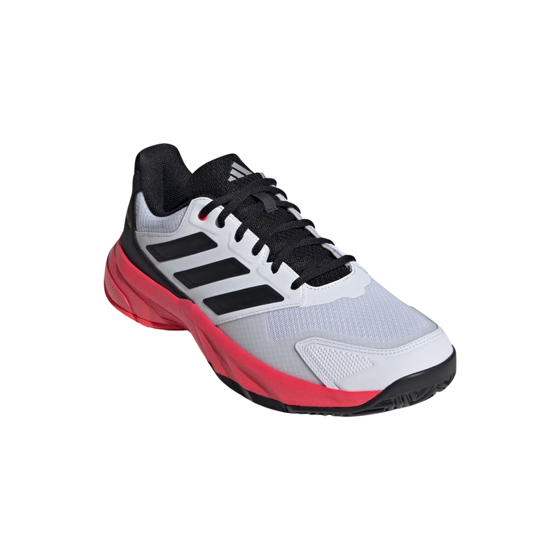 Adidas Mens Courtjam Control 3 Tennis Shoes - Cloud White/Core Black/Lucid Red - main image