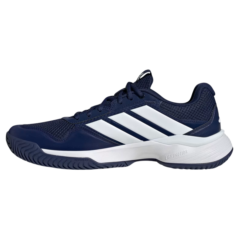Adidas Mens Gamecourt 3 Wide Tennis Shoes - Dark Blue/Cloud White/Core Black - main image