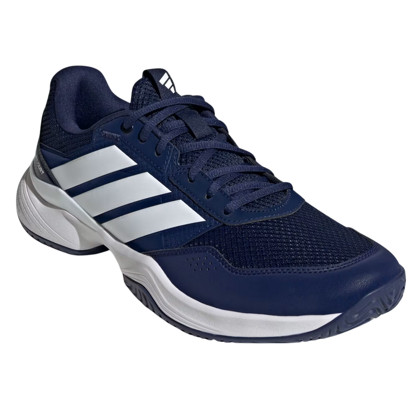 Adidas Mens Gamecourt 3 Wide Tennis Shoes - Dark Blue/Cloud White/Core Black - main image