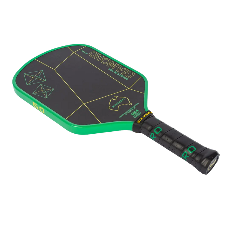 Six Zero Double Black Diamond Control Pickleball Paddle - Australian Green/Gold - main image
