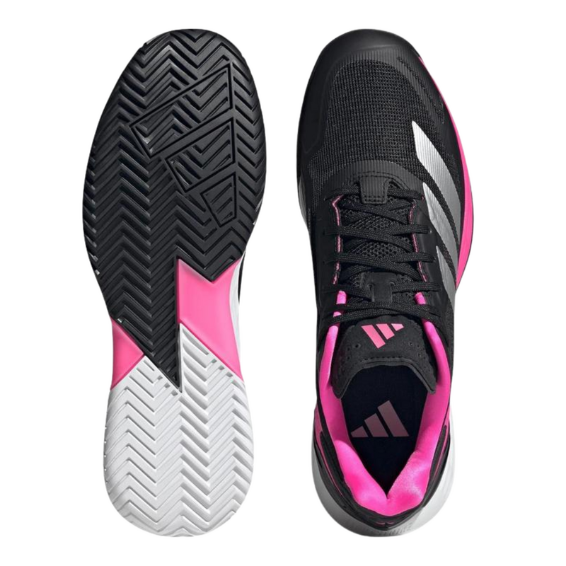 Adidas Mens Defiant Speed 2 Tennis Shoes - Black/Pink - main image