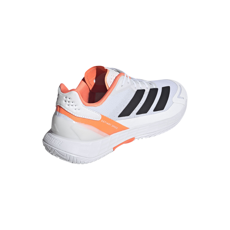 Adidas Mens Defiant Speed 2 Tennis Shoes - Cloud White/Core Black/Lucid Orange - main image