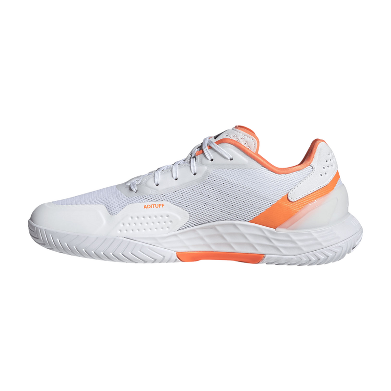 Adidas Mens Defiant Speed 2 Tennis Shoes - Cloud White/Core Black/Lucid Orange - main image
