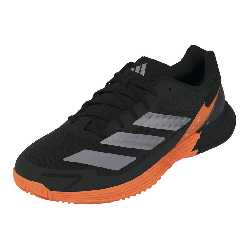 Adidas Mens Defiant Speed 2 Tennis Shoes - Core Black/Core Black/Lucid Orange - main image