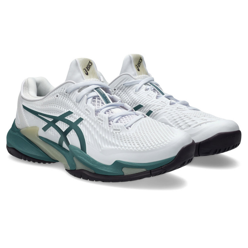 Asics Mens Court FF 3 Tennis Shoes - White/Foggy Teal - main image