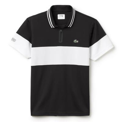 Lacoste Sport Mens Striped Polo - Black/White - main image