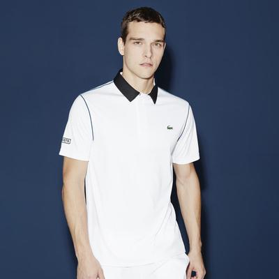 Lacoste Sport Mens Short Sleeve Polo - White/Black/Blue - main image
