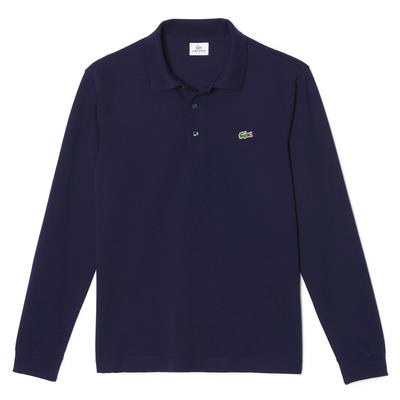 Lacoste Sport Mens Long Sleeve Polo - Navy Blue - main image