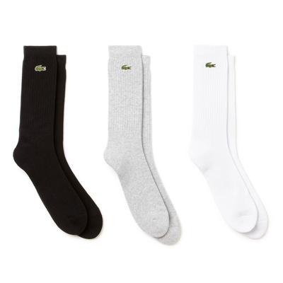 Lacoste Sport Socks (3 Pairs) - White/Light Grey/Black [7 1/2 to 11] - main image