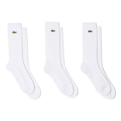Lacoste Sport Socks (3 Pairs) - White - Tennisnuts.com