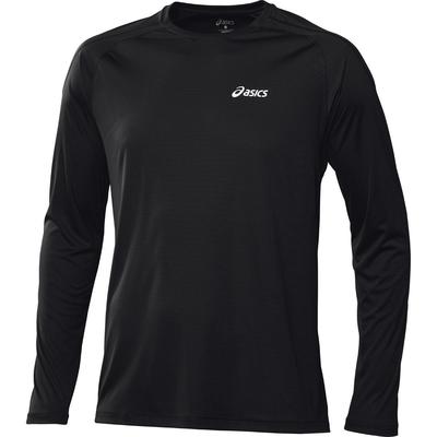 Asics Mens Long Sleeve Running Crew - Performance Black - main image
