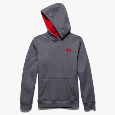 Under Armour Boys UA Storm Charged Cotton Transit Hoodie - Grey/Red - main image