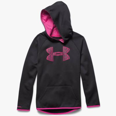 Under Armour Girls Armour Fleece Hoodie - Back/Rebel Pink - main image