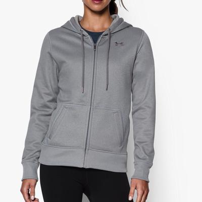 Under Armour Womens UA Armour Fleece Full Zip Hoodie - Grey - main image