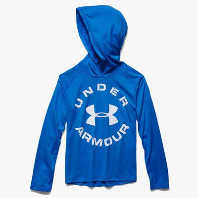 Under Armour Boys Tech Hoodie - Blue/White - main image