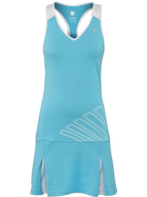 K-Swiss Womens BigShot Split Dress - Fiji Blue/White - main image