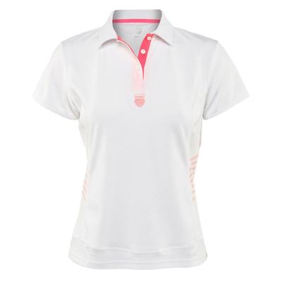 K-Swiss Womens BigShot 2 Polo - White/Neon Red - main image
