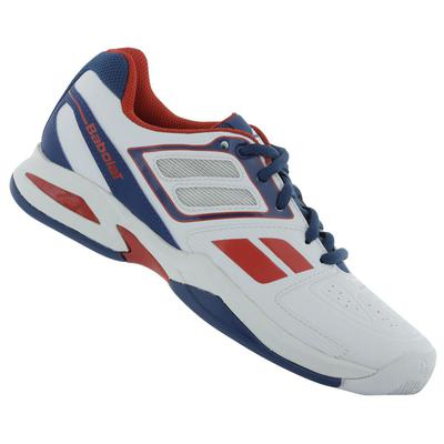 Babolat Boys Propulse Team BPM Junior Tennis Shoes - White/Blue - main image