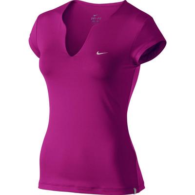 Nike Womens Pure Capsleeve Tennis Top - Magenta - main image