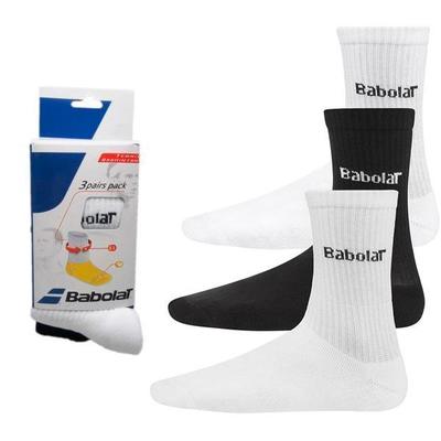 Babolat Mens Tennis Socks - Pack Of 3 Pairs (2 White, 1 Black) - main image