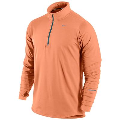 Nike Mens Element 1/2 Zip LS Running Shirt - Coral/Reflective Silver - main image