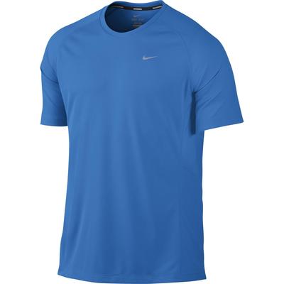 Nike Mens Miler UV Short Sleeve Running Shirt - Photo Blue/Reflective Silver - main image
