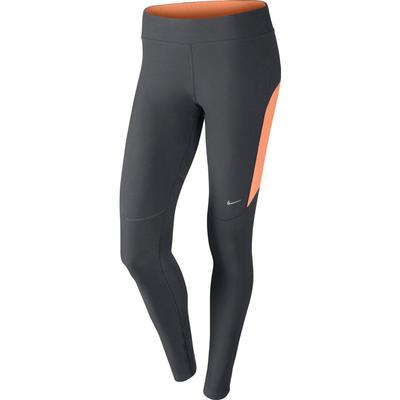 Nike Womens Filament Running Tights - Dark Grey/Atomic Orange - main image