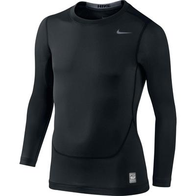 Nike Boys Pro Core Compression LS Crew - Black/Cool Grey - main image