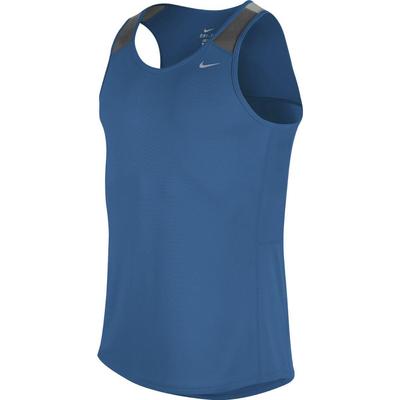 Nike Mens Racer Singlet Tank - Military Blue/Reflective Silver - main image