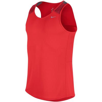 Nike Mens Racer Singlet Tank - Red/Silver - main image