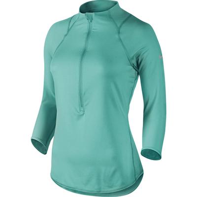 Nike Womens Baseline 1/2 Zip Top - Light Retro/Matte Silver - main image