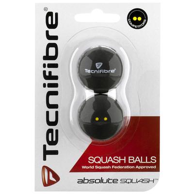 Tecnifibre Absolute Double Yellow Squash Balls - Pack of 2 Balls - main image