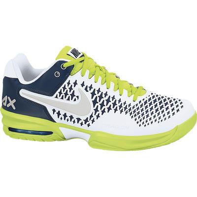 Nike Mens Air Max Cage Tennis Shoes - White/Lime/Navy - main image