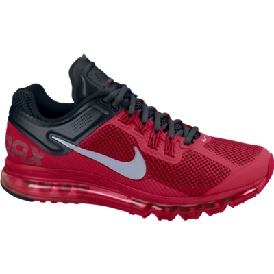 Nike Mens Air Max+ 2013 Running Shoes - Gym Red/Reflective Silver-Black ...
