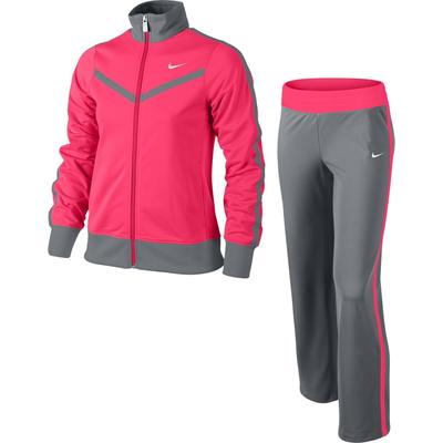 Nike Girls N40 Stripe Warm Up Tracksuit - Hyper Punch/Grey - main image