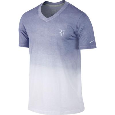 Nike Mens RF V-Neck Top - White/Iron Purple - main image
