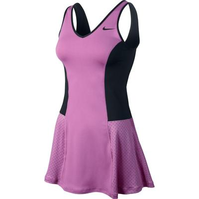Nike Womens Serena Oz Open Dress - Red Violet/Black - main image