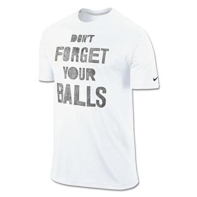 Nike Mens "Dont Forget Your Balls" Tee - White/Dark Grey - main image