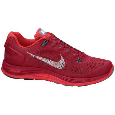 Nike Mens LunarGlide+ 5 Running Shoes - Gym Red/White - main image