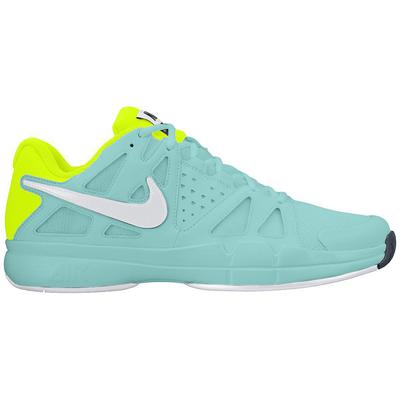 Nike Womens Air Vapor Advantage Tennis Shoes - Light Aqua/Volt - main image