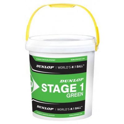 Dunlop Stage 1 Mini Green Junior Tennis Balls Bucket (5 Dozen) - main image