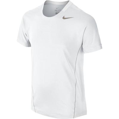 Nike Boys Contemporary Athlete Top - White/Metallic Zinc - main image
